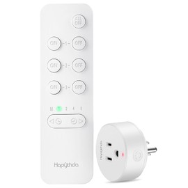 HAPYTHDA Remote Control Outlet with Countdown Function, 15A/1500W Anti-Surge 4000V Wireless Remote Outlet, 500FT RF Range No Wire Remote Plug On Off Switch for Household Appliances, Christmas lights