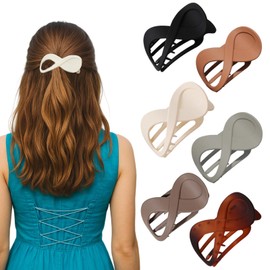 6 Pieces Duckbill Hair Clips, Flat Hair Claw Clips, Large Duckbill Hair Clips for Thick Hair, Suitable for Exercise, Work and Relaxation