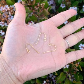Adabele - Juego de 20 ganchos de plata de ley chapada en oro real con forma de bola de pescado de 20 mm (cable fuerte de 0,8 mm/calibre 20/0,04 pulgadas) para hacer joyas SS236-8