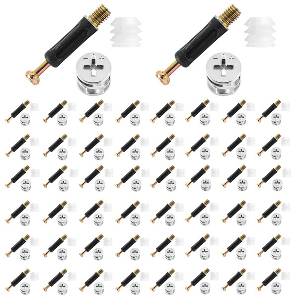 BokWin 50 Set 40mm Cam Lock Screws for Furniture,3 in