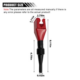 Retractable Car Fuel Funnel, Plastic Car Draining Tool Clasp Funnel, Flexible Oil Change Funnel, Universal Automotive Snap Funnel for Cars, Motorcycles (Red, 2PCS)