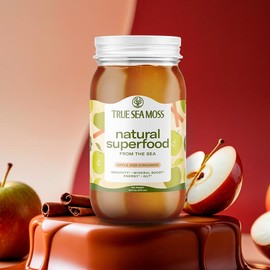 TrueSeaMoss Apple Sea Moss Gel – Wildcrafted, Organic Superfood with Essential Nutrients for Energy, Immunity & Wellness