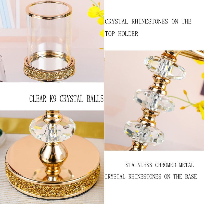 Pillar Candle Holders, Candle Holders for Pillar Candle, Crystal Candlesticks