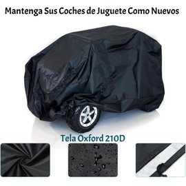 XFUNING Funda de Coche de Juguete para Niños - Cubre Carro Impermeable con Banda Elástica, Protector UV para Juguetes Montables, Bicicletas, Triciclos - Alta Durabilidad Resistentes al Rasgado