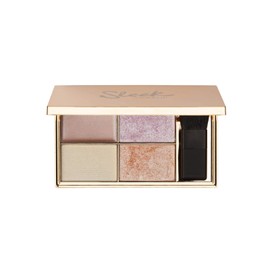 Sleek MakeUP Highlighting Palette, Four Dazzling Shades for a Supercharged Glow, Long Lasting and Lightweight, Intense Colour, Solstice, 9g