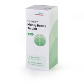 Clinistix Kidney Health Test Kit, Urine Test Strips - Easy-to-Use at-Home Dipstick Testing for Albumin and Creatinine, Fast 1-Minute Results, 5 Tests, 1 Count