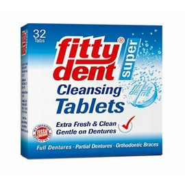 FittyDent Super Cleansing Tablets 32 Tablets