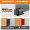Mdkave Glass Door Hinges,Soft Close Hinges for Glass Cabinet Doors，304