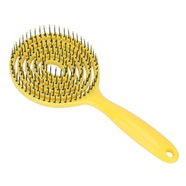 Wet Hair Detangling Brush, Salon Round Head Straightenning Detangler Brush Comb For All Hair Types - For Women, Men, Wet And Dry Hair(yellow)