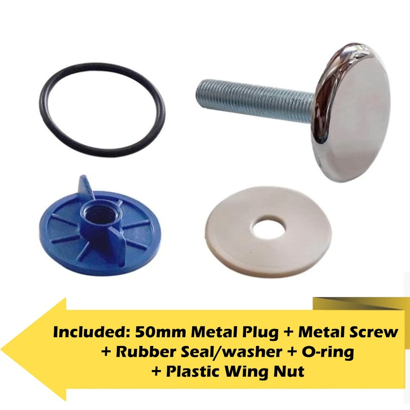 HOME CENTRE Chrome Kitchen Sink Tap Hole Blanking Plug 50mm