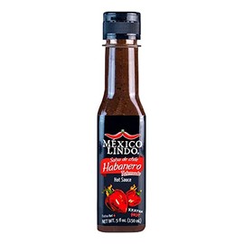 MEXICO LINDO SALSA DE CHILE HABANERO, TATEMADO HOT SAUCE, 5 fl oz (150 ml)