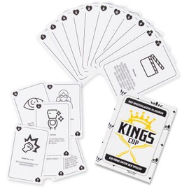 GOODS+GADGETS Kings Cup Card Game - The Original in the 2.0 Version; Card Game Party Game Edition with 52 Cards Expansion German Version