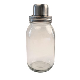 LINDEN SWEDEN Mason Jar with Shaker Lid | Clear Glass Shaker | Coffee Shaker and Cocktail Shaker with Strainer | Ideal for Storing of Seasonings and Spices | Multipurpose Glass Cocktail Shaker