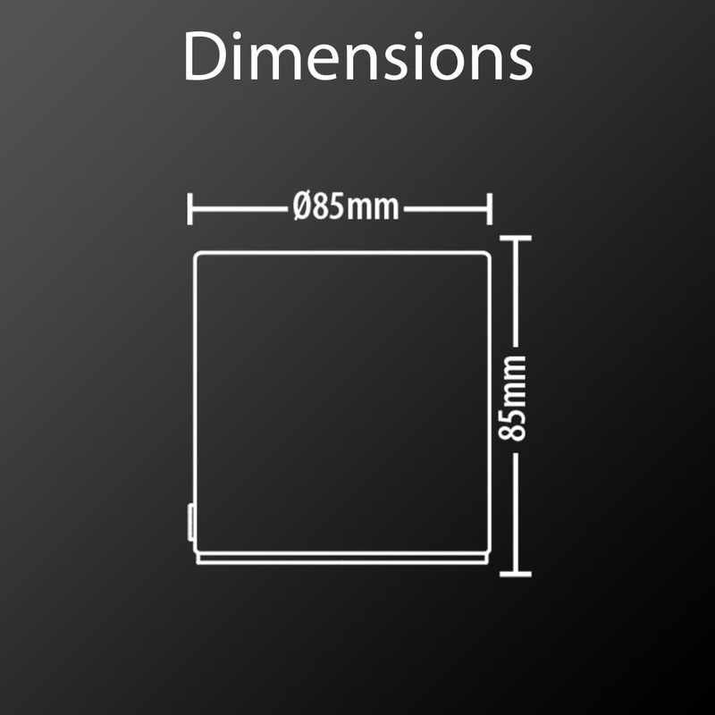 Cube table lamp in black metal, E27 base compatible, IP20,