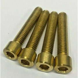 wcc  BRASS HARLEY FRONT FENDER MOUNT BOLTS 1991 - UP FLST FXST softail bobber 134B