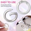 Pndeyo 1pc 925 Sterling Silver Round Jewelry Clasps, 0.48x0.48in, Gold
