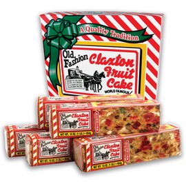 Claxton Fruit Cake – 5-1 lb Regular Recipe Loaves | Individually Wrapped | Packaged in Signature Red-and-White Gift Carton | Old-Fashioned Holiday Fruitcake Since 1910 | 5 Pack
