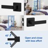 Estmoon 1 Pack Door Handle Black Interior Door Knobs, Keyless