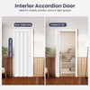 DIYHD 34X80in Accordion Door, White Double-Layer PVC Folding Interior Door