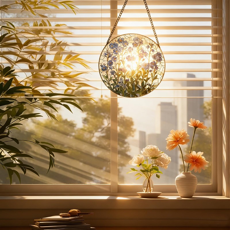 Forget Me Not Gifts, 7.8Inch Sun Catchers for Windows Forget