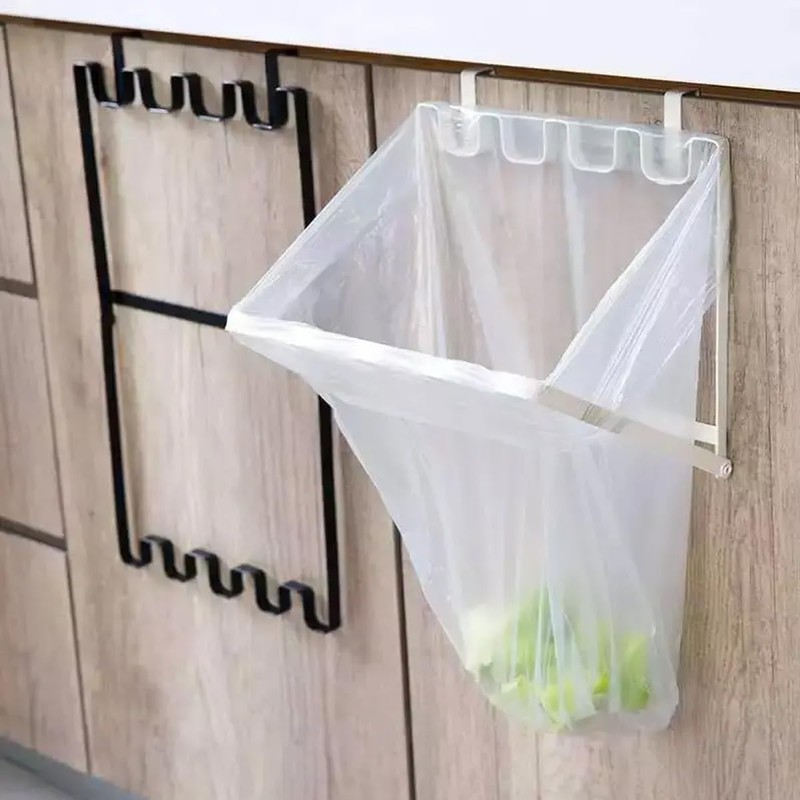 AIMALL 2 PCS Adjustable Wall-Mounted Garbage Bag Holder, Space-Saving Kitchen
