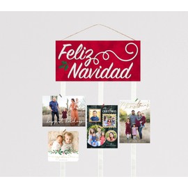 Christmas Card Holder Merry Mail Picture Holder (MC Holly 8163) (Feliz 8422)