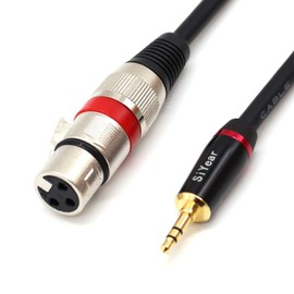 SiYear 3.5mm Mini Jack Stereo to XLR Female Microphone Cable， Unbalanced 1/8 inch to XLR 3 Pin Interconnect Cable Cord Adapter - (5Feet)