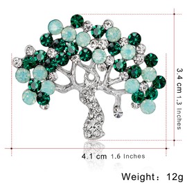 FAIRYGATE Brooches Elegant Floral Brooch Created Rhinestone Flower Brooch for Women Corsage Crystal Badge Pin Wedding Party Suitable for Dress Shirt Suit Sweater Coat Jewellery Gift B4212