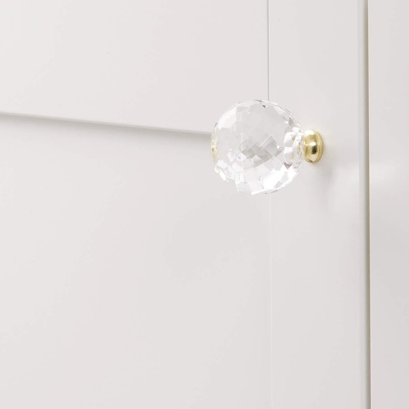 Hickory Hardware P35-CA3 35Mm Crystal Palace Crysacrylic Polished Brass Cabinet