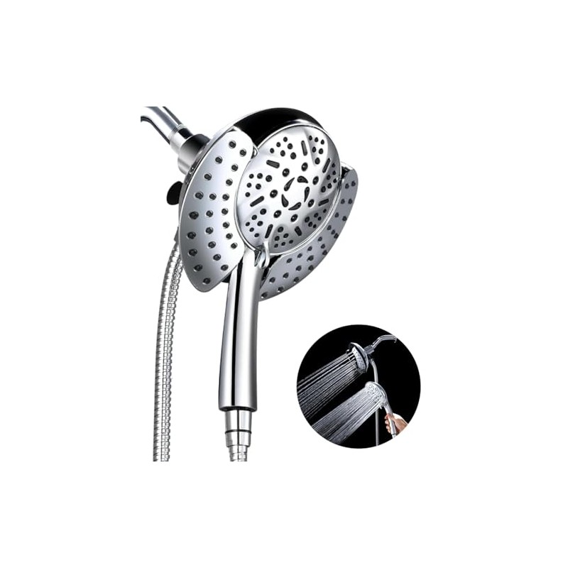 GRICH Dual Shower Head with Handheld: 2 IN 1 High