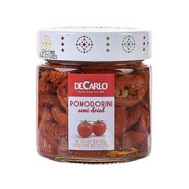 De Carlo. Semi-Dried "Sun Kissed" Cherry Tomatoes in Extra Virgin Olive Oil. 200g (7.05oz).