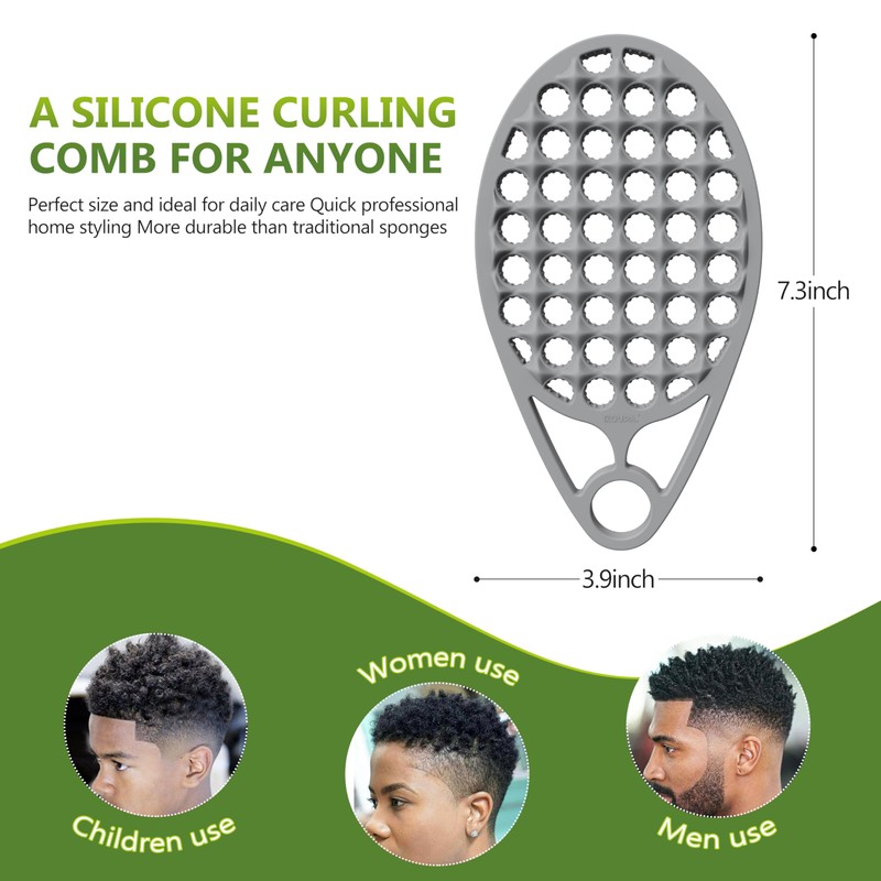 KOUPA Magic Silicone Curly Hair Brush, One Piece Twist Curl