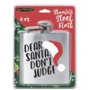 ICUP Funny Christmas Gifts Secret Hip Flask "Dear Santa Don’t
