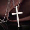 Men Cross Necklace Large Cross Necklace for Men Stainless Steel