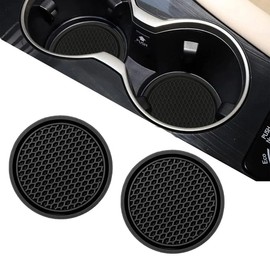 2PCS Car Cup Coaste, 2.75 Inch Non-Slip Cup Holders Embedded in Ornaments Coaster, Universal Vehicle Interior Accessories