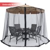ABCCANOPY Upgrade 9FT-11FT Patio Umbrella Mosquito Netting Adjustable Mosquito Net