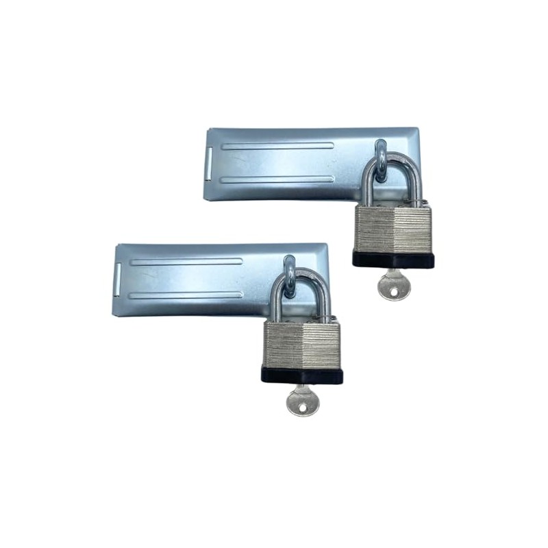 NUSET 6" Single Hinged Hasp with Rolled Edges and Laminated