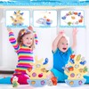 FCSONU Triple Balance Ladder Fishing Bead Game Toy Basket, Children