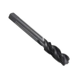 sourcing map Spiral Flute Thread Taps M12 x 1.25 H2 Metric Machine Threading Tap Bit, Nitrided Coated Screw Tapping Repair Tool, M2 High-Speed Steel (HSS)