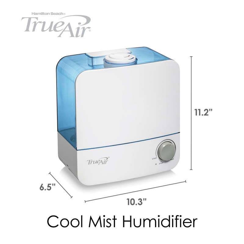 Hamilton Beach TrueAir Cool Mist Humidifiers for Bedroom Large Room,