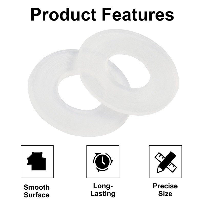 OSVJE 100 Pack 1/4" ID x 1/2" OD Clear Nylon