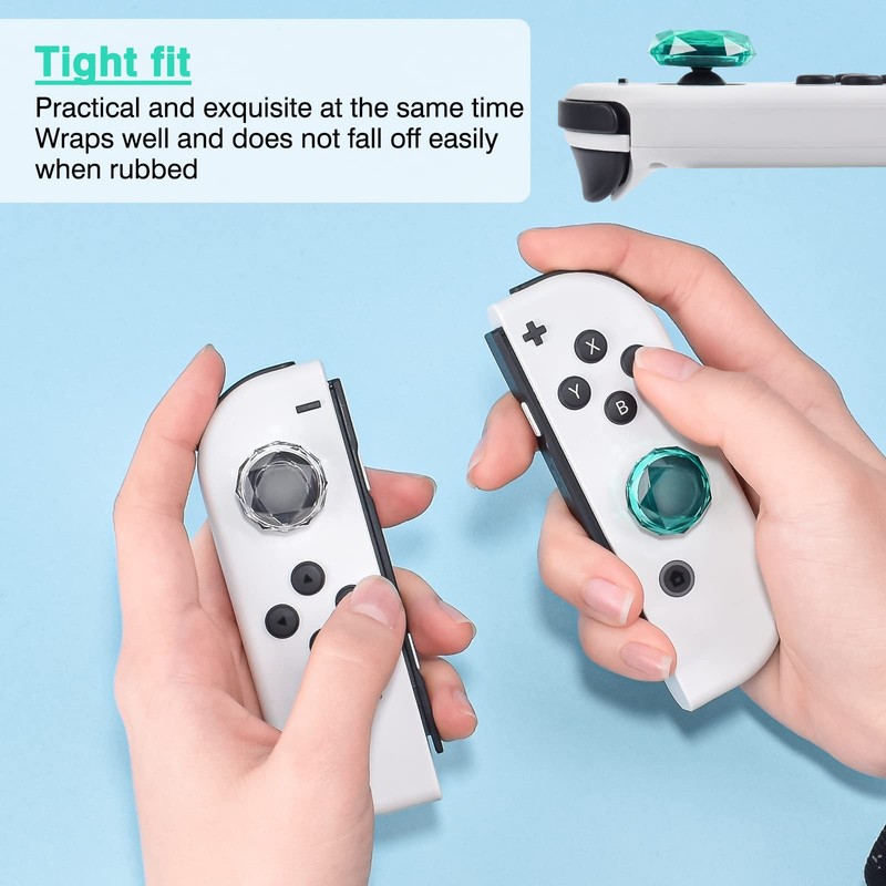 DLseego Diamond 3D Thumb Grips Caps Design for Switch &