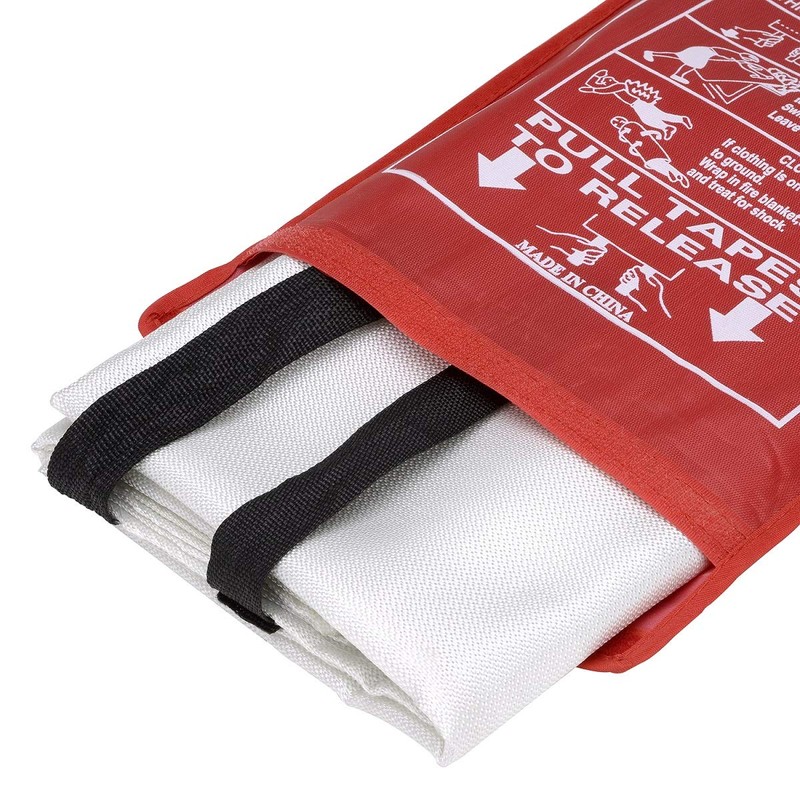 JJ CARE Fire Blanket for Home 40"x40" + 8 Hooks