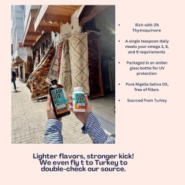 Sweet Sunnah Pure Cold Pressed Organic Black Seed Oil - 1 oz. Glass EXP 08/27