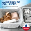 PAMI 13-Gallon Tall Garbage Bags [130-Pack, White] With Twist Ties