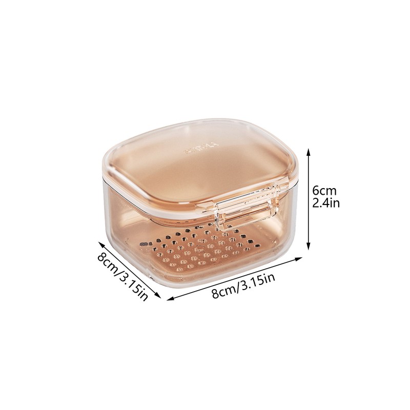 Three Layer Braces Case Denture Retainer Orthodontic Organizer Drainage Layered