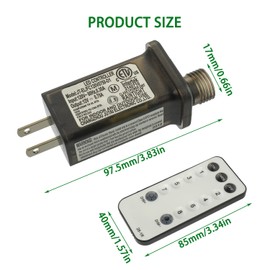 SIGANDG 30V 6W 8 Mode LED Controller with Memory Function and IR Remote Control Low Voltage Transformer for Holiday String Lights,not Fit for 8 Mode with Control Box and 1 Mode String Light(1 pcs)