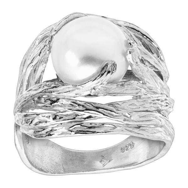 Silpada 'Nested Cultured Pearl' 9.5-10 mm Freshwater Cultured Pearl Ring