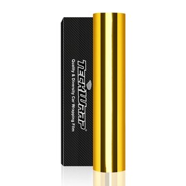 TECKWRAP 11.5"x 60" Chrome Mirror Gold Vinyl Wrap Self-Adhesive Car Sticker Car Wrap Vinyl (Gold)
