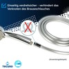 tecuro Premium Shower Hose 2.00 m Twist-Proof Silver Smooth KTW/DVGW